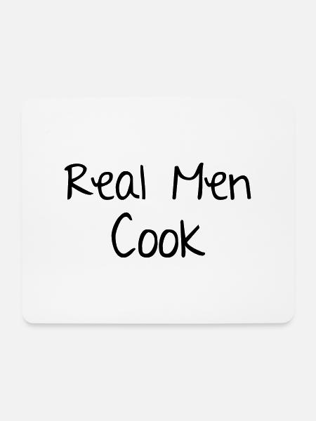 Men Cook - Mousepad (Querformat) - Weiß
