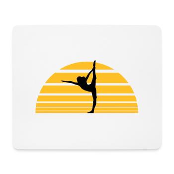 Coucher de soleil yoga Soleil - Tapis de souris (format paysage) - blanc - Devant