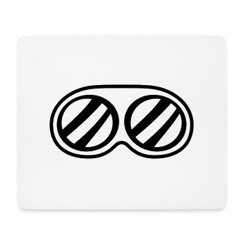 lunettes de soleil lunettes de protection yeux vue protection cool - Tapis de souris (format paysage) - blanc - Devant