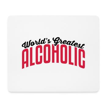 worlds greatest alcoholic 2col copy - Mouse Pad (horizontal) - white - Front