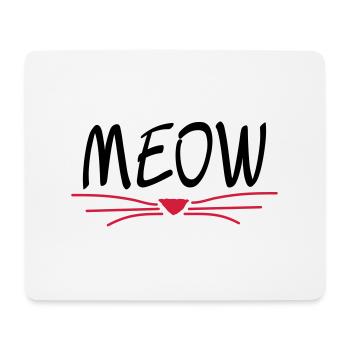 MEOW - Mousepad (Querformat) - Weiß - Vorne