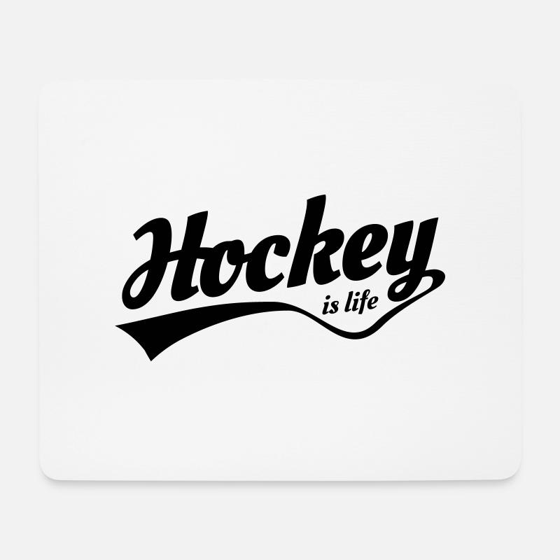 hockey is life 5 - Mousepad (Querformat) - Weiß