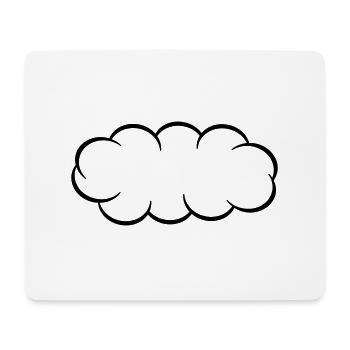 Wolke / cloud (1c) - Mousepad (Querformat) - Weiß - Vorne