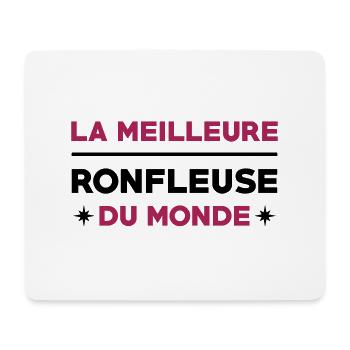 Ronfleur / Ronfleuse / Ronfler / Ronflement - Tapis de souris (format paysage) - blanc - Devant