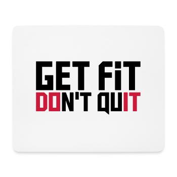do it get fit dont quit logo design cool trainiere - Mouse Pad (horizontal) - white - Front