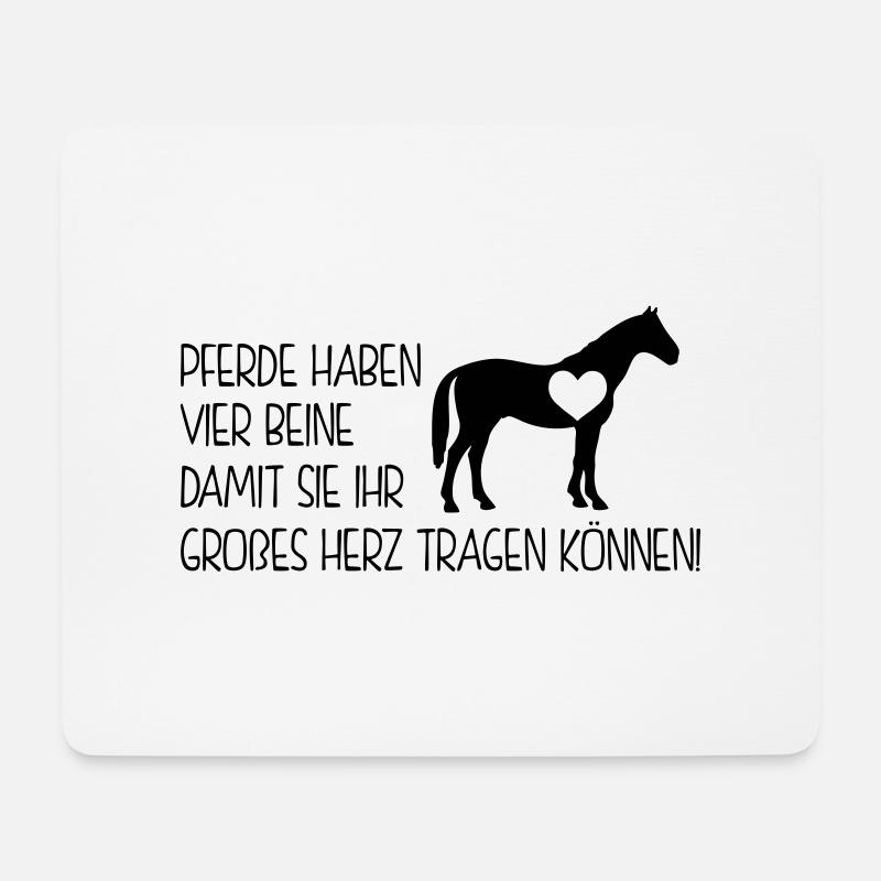 Pferdesprüche - pferde haben vier beine - Mousepad (Querformat) - Weiß
