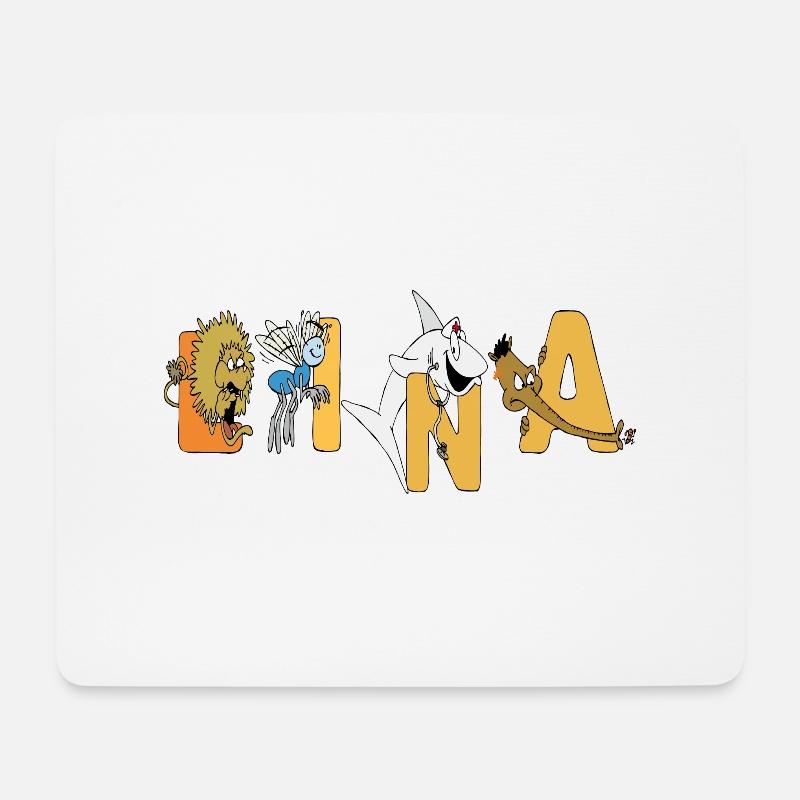Lina - Mousepad (Querformat) - Weiß