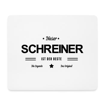 Bester Schreiner - Mousepad (Querformat) - Weiß - Vorne