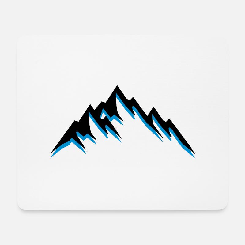 mountains design - Mousepad (Querformat) - Weiß