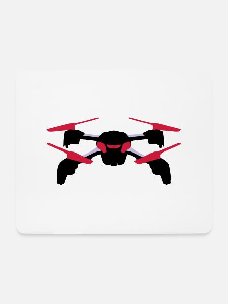 Drohne - Mousepad (Querformat) - Weiß