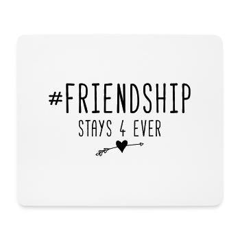 friendship_stays_forever_heart - Mousepad (Querformat) - Weiß - Vorne