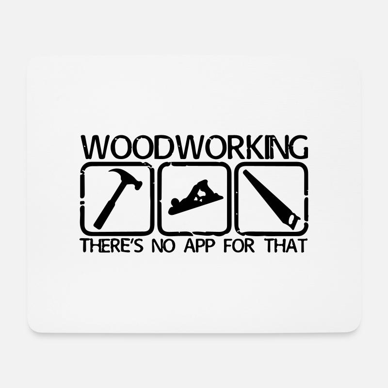 Holzverarbeitung - Mousepad (Querformat) - Weiß