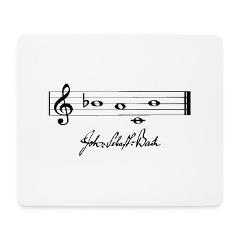 Musik Noten: 'BACH' - Mousepad (Querformat) - Weiß - Vorne