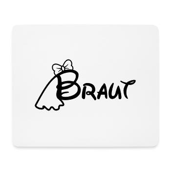 JGA Braut T-Shirt - Mousepad (Querformat) - Weiß - Vorne
