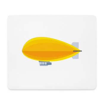 Yellow airship - Mouse Pad (horizontal) - white - Front