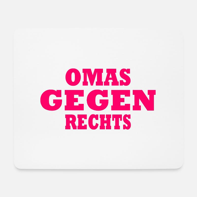 Omas gegen rechts - Mousepad (Querformat) - Weiß