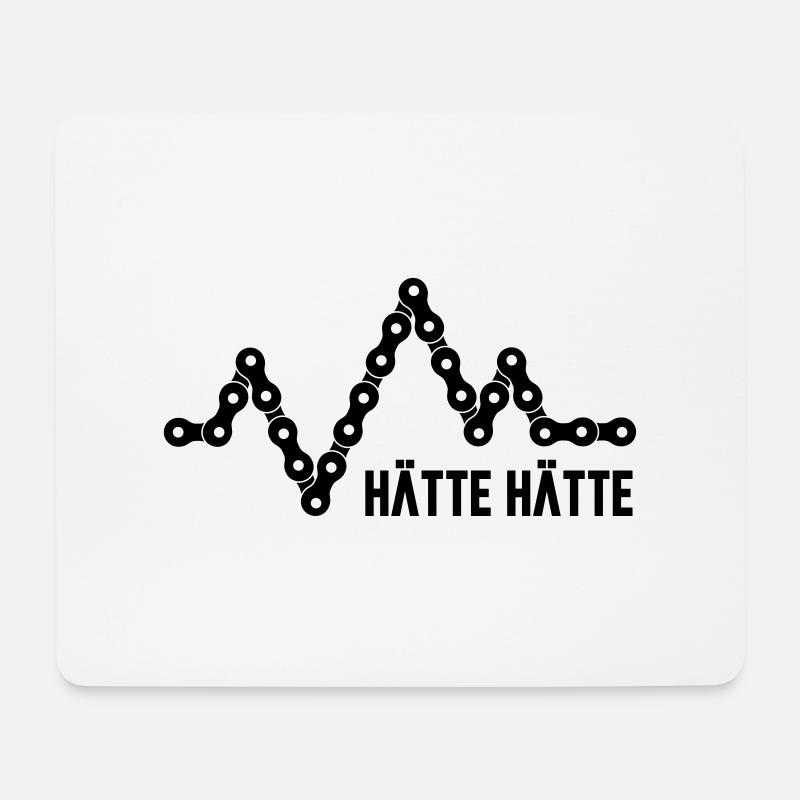 hätte hätte mopedkette - Mousepad (Querformat) - Weiß