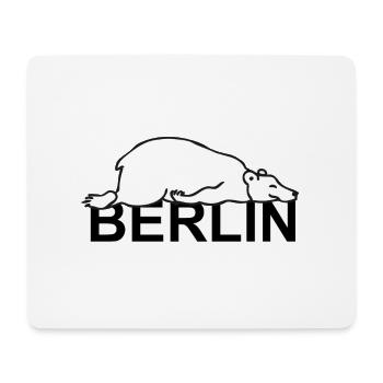 Berlin - The lazy Paule Germany Berlin Bear - Mouse Pad (horizontal) - white - Front