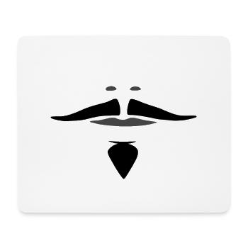 Musketeer D'Artagnan Mustache Black Barbichette - Mouse Pad (horizontal) - white - Front