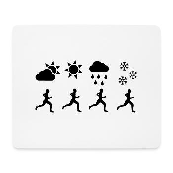 Running all year - Mousepad (Querformat) - Weiß - Vorne