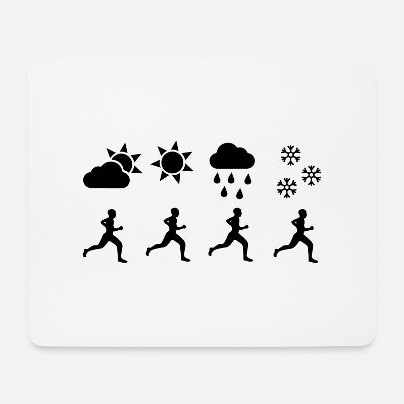 Running all year - Mousepad (Querformat) - Weiß