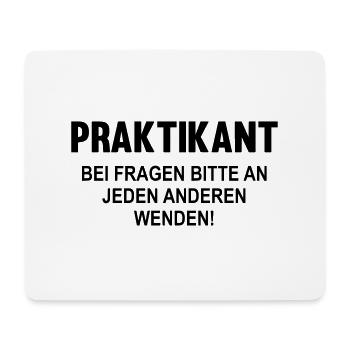 Praktikant Fragen an jeden Anderen - Mousepad (Querformat) - Weiß - Vorne