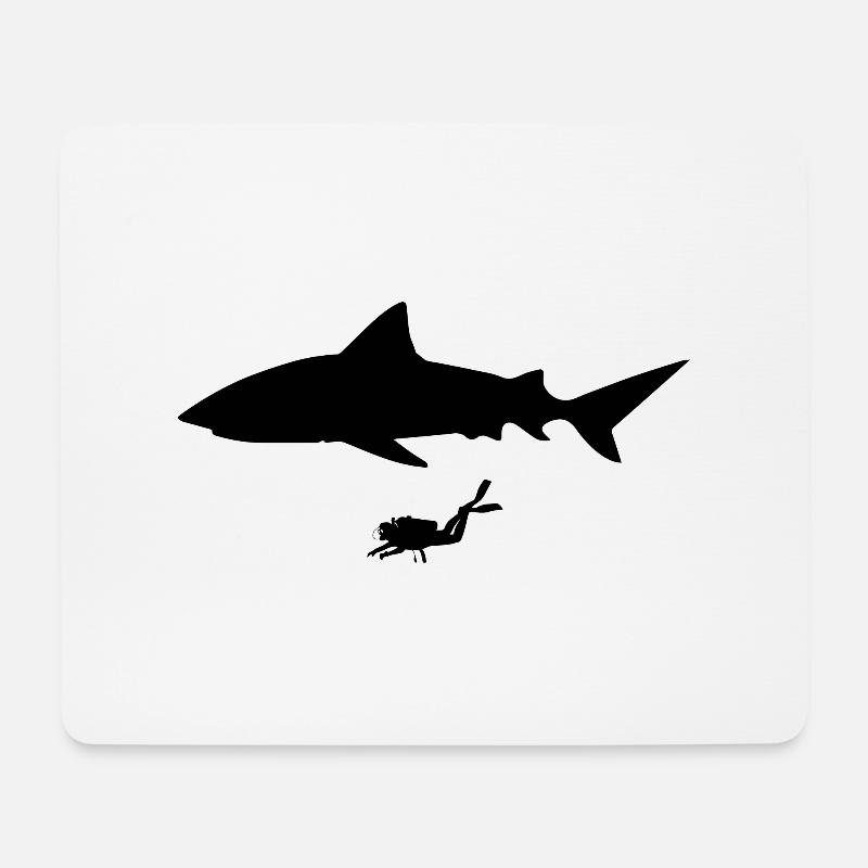 Diving Dive tauchen - Mousepad (Querformat) - Weiß