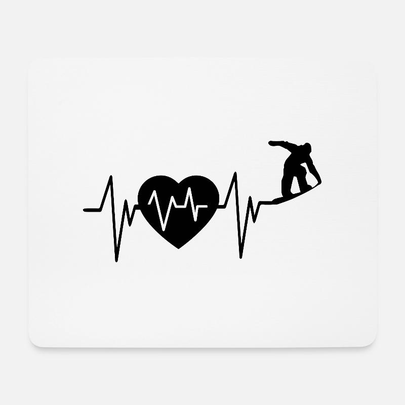 Snowboard Snowboarder - Mouse Pad (horizontal) - white