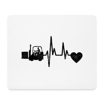 Lagerlogistik Herzschlag Logistik Lagerarbeiter - Mousepad (Querformat) - Weiß - Vorne