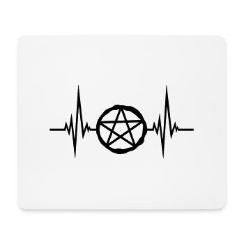 Pulse Pentagram Logo - Tapis de souris (format paysage) - blanc - Devant