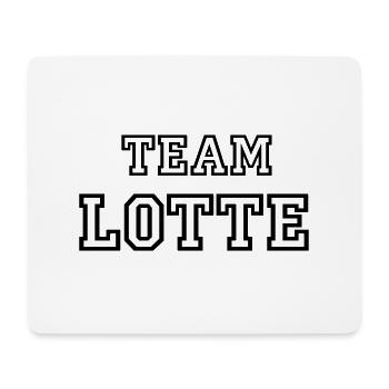 TEAM LOTTE Hundename Hündin TeamTrikot - Mousepad (Querformat) - Weiß - Vorne