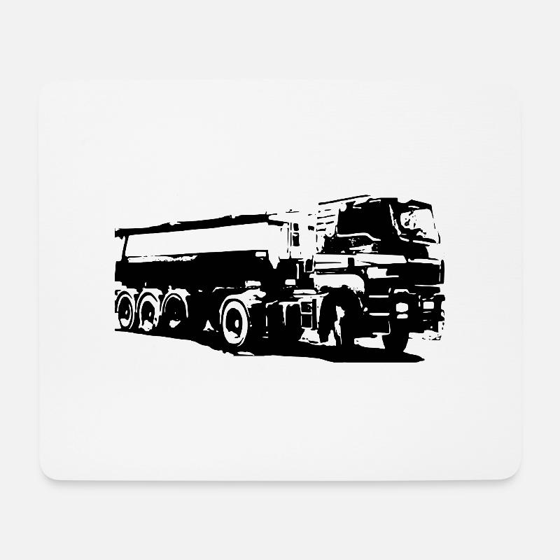 Truck - Mousepad (Querformat) - Weiß