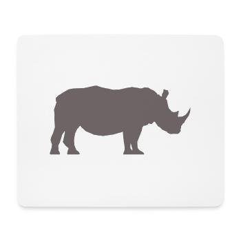 Rhino Profile Grey - Mouse Pad (horizontal) - white - Front