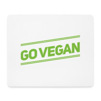 Go Vegan - Mouse Pad (horizontal) - white - Front