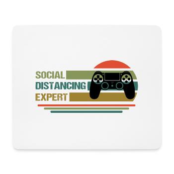 Social Distancing Expert Video Game Player Gaming - Mousepad (Querformat) - Weiß - Vorne