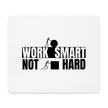 Travailler intelligemment pas dur - dicton motivant - Tapis de souris (format paysage) - blanc - Devant