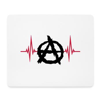 Pulse anarchy symbol logo - Mouse Pad (horizontal) - white - Front