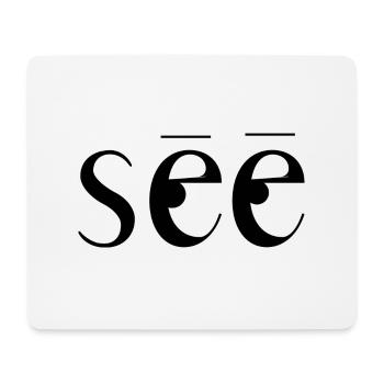 see voir original cadeau - Tapis de souris (format paysage) - blanc - Devant