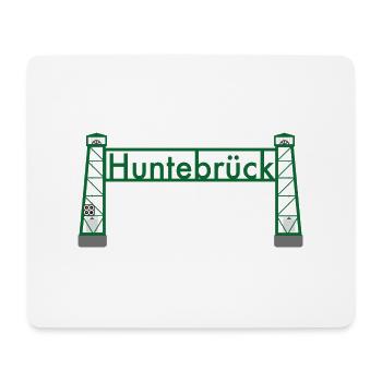 Hubbrücke Huntebrück minimalistisch - Mousepad (Querformat) - Weiß - Vorne