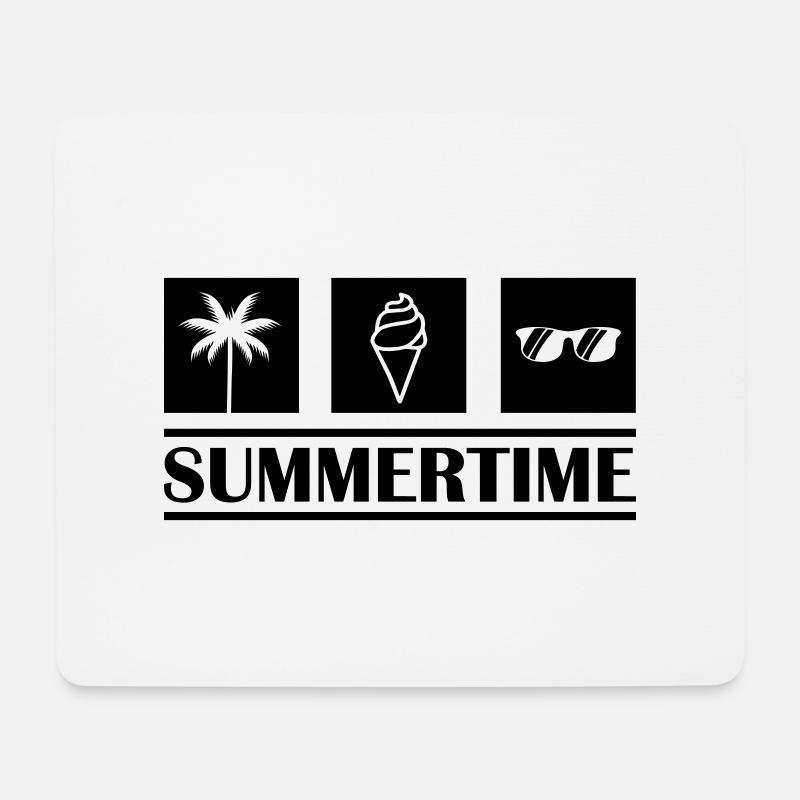 Summertime - Mousepad (Querformat) - Weiß