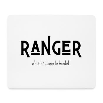 ranger c'est déplacer le bordel - Tapis de souris (format paysage) - blanc - Devant