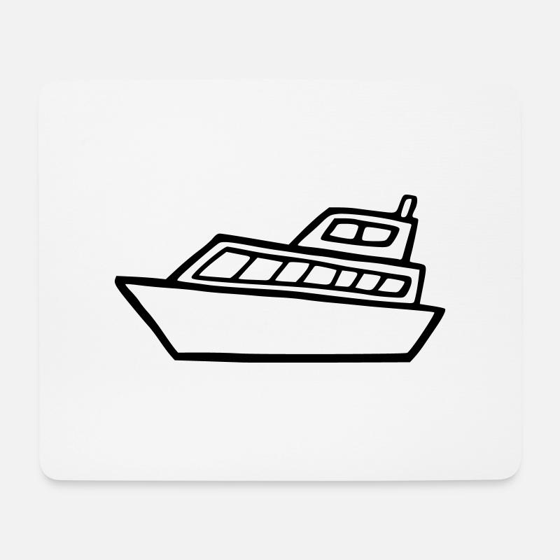 Schiff - Mousepad (Querformat) - Weiß