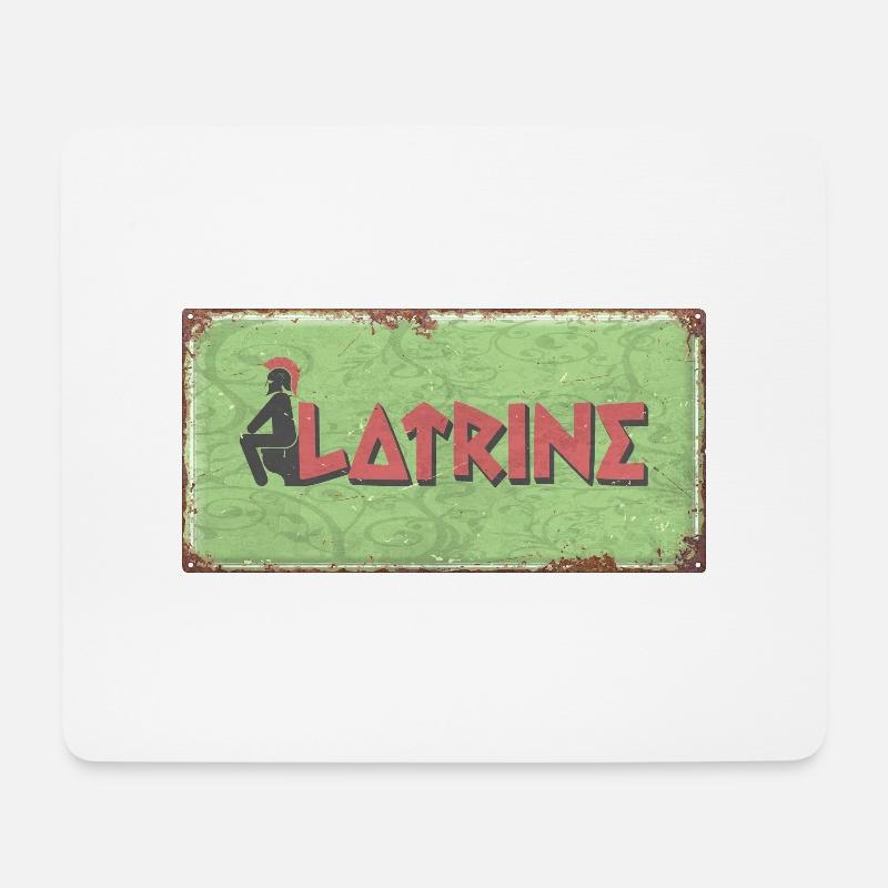 Latrine - Mousepad (Querformat) - Weiß