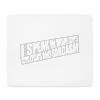 parler des paroles et du sarcasme - Tapis de souris (format paysage) - blanc - Devant