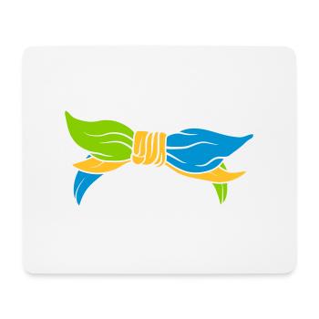 Foulard féminin coloré - Tapis de souris (format paysage) - blanc - Devant