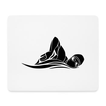 Schwimmer Tribal Swim Schwimmen - Mousepad (Querformat) - Weiß - Vorne