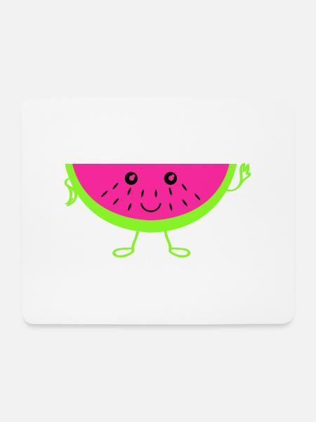 Melone - Mousepad (Querformat) - Weiß