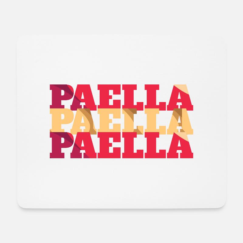 Paella - Mousepad (Querformat) - Weiß