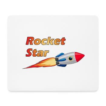 Rocket star - Tapis de souris (format paysage) - blanc - Devant