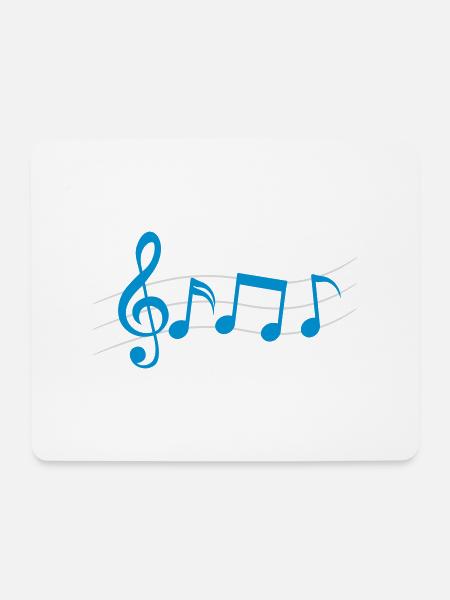 Logo Symbole Musik Noten - Mousepad (Querformat) - Weiß